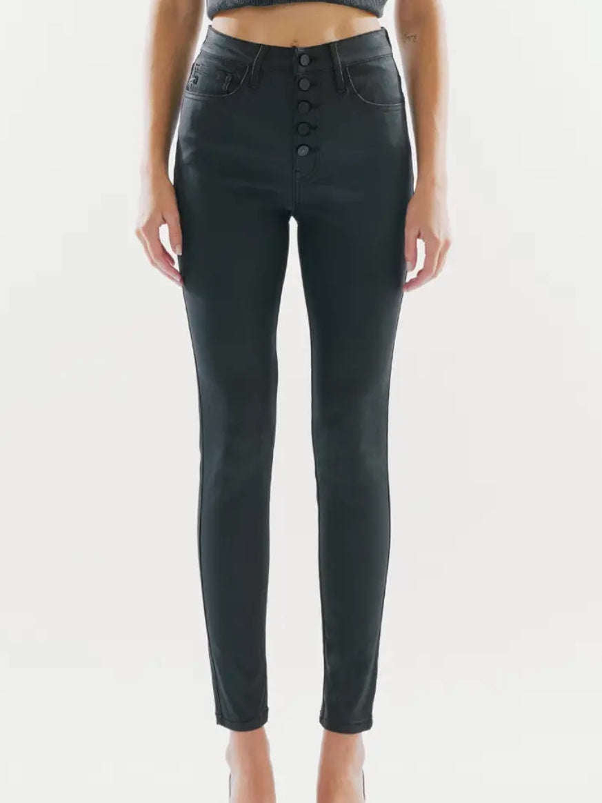 Kancan Leather Skinny Jean