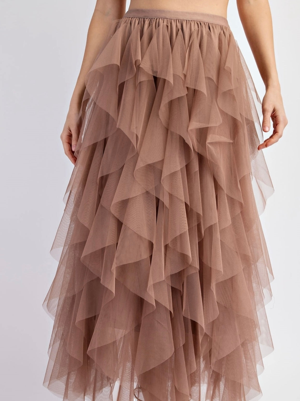 Moonlit Cascade Tulle Maxi Skirt