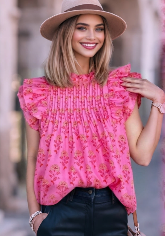So Rosey Pink Floral Top