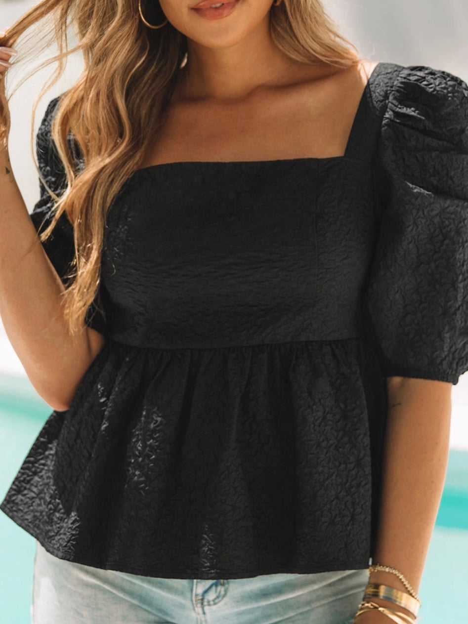 Dark Romance Peplum Top