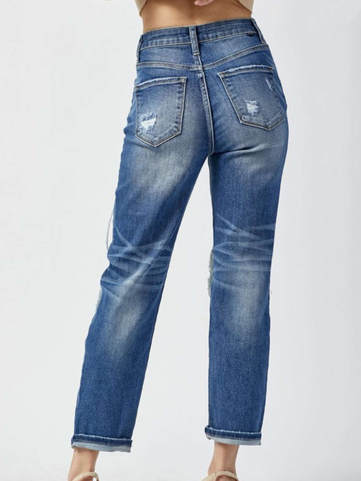 Lourdes Distressed Denim Jeans