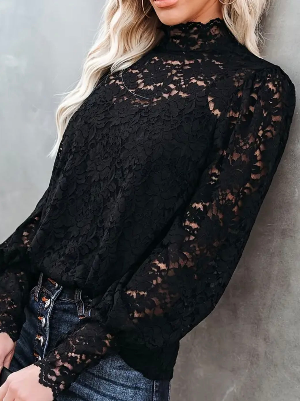 Black Night Lace Top
