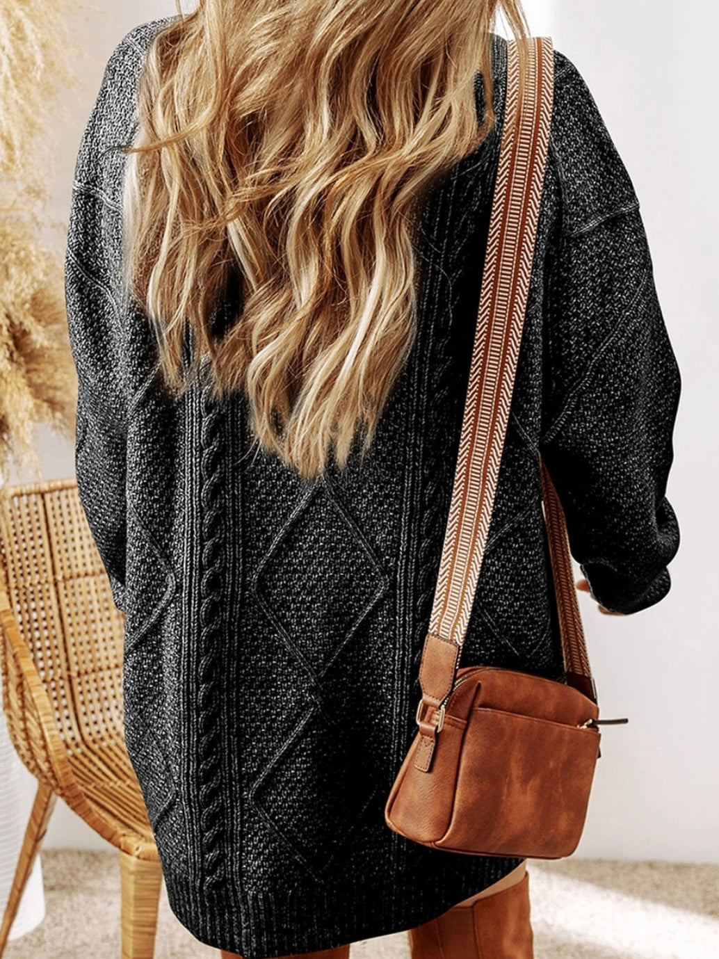 Candace Cable Knit Sweater Dress