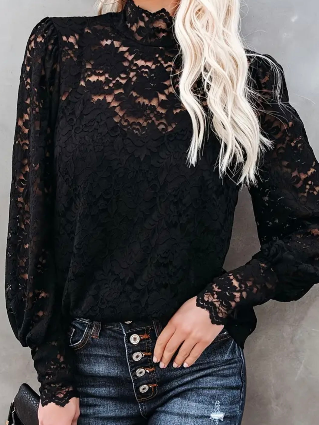 Black Night Lace Top