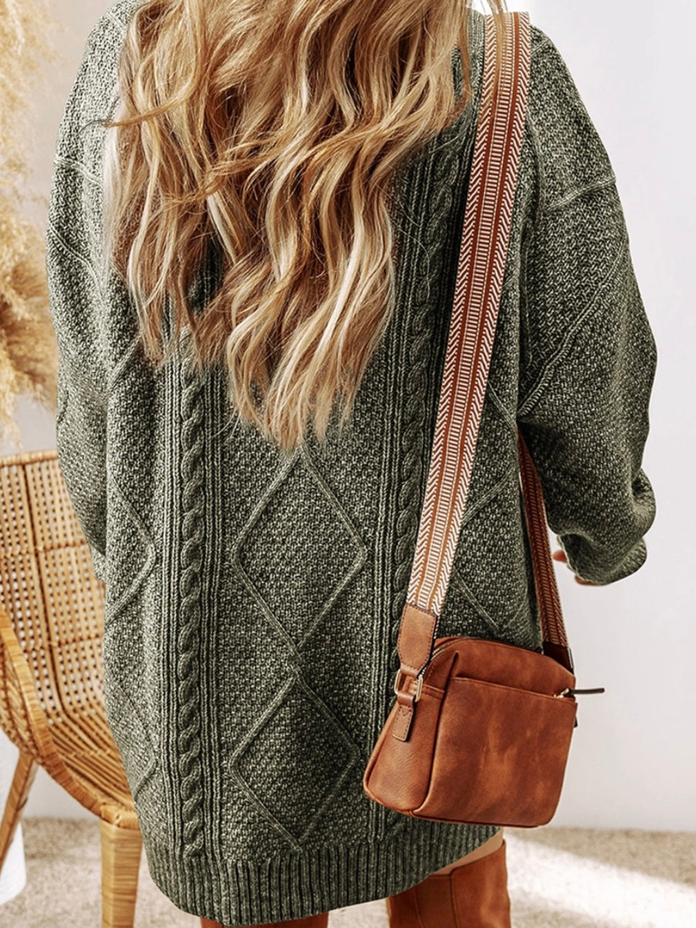 Candace Cable Knit Sweater Dress