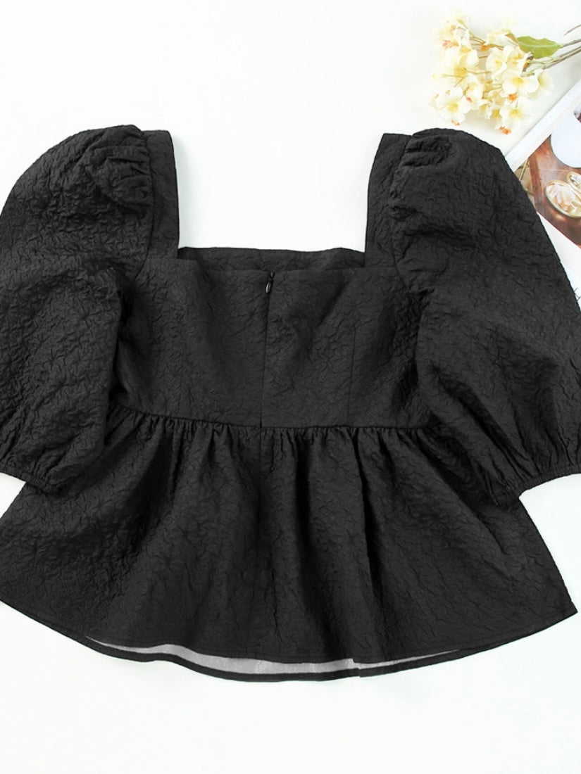 Dark Romance Peplum Top