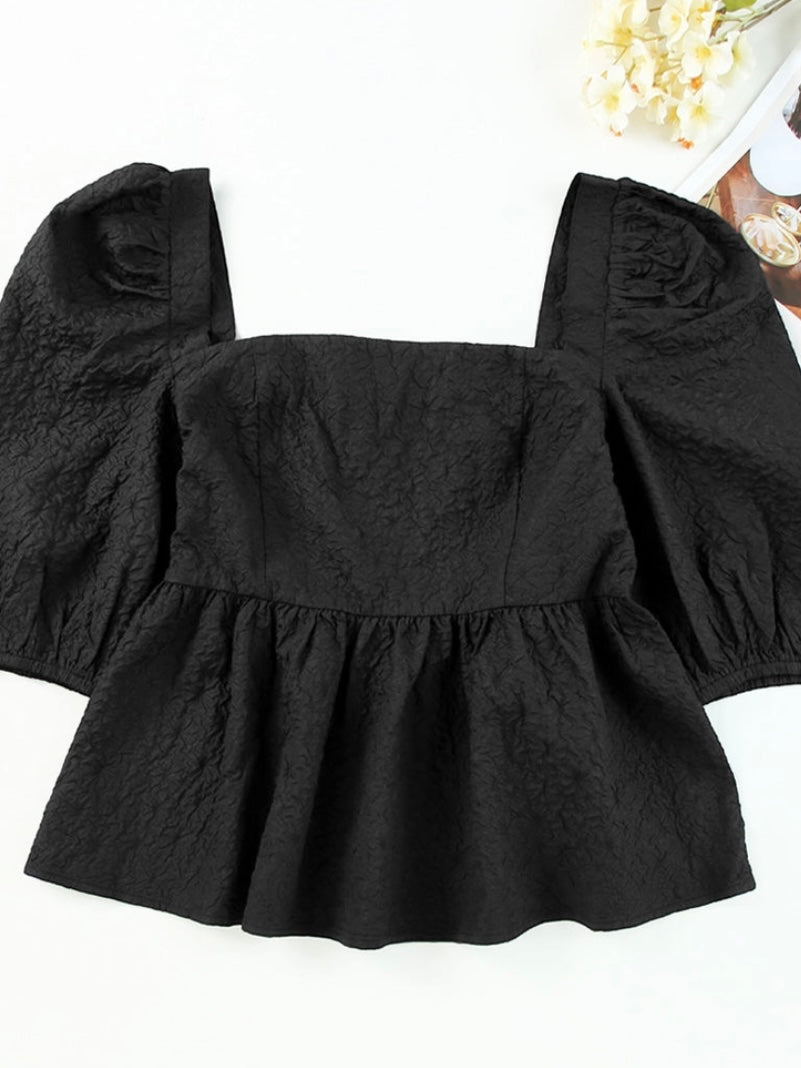 Dark Romance Peplum Top