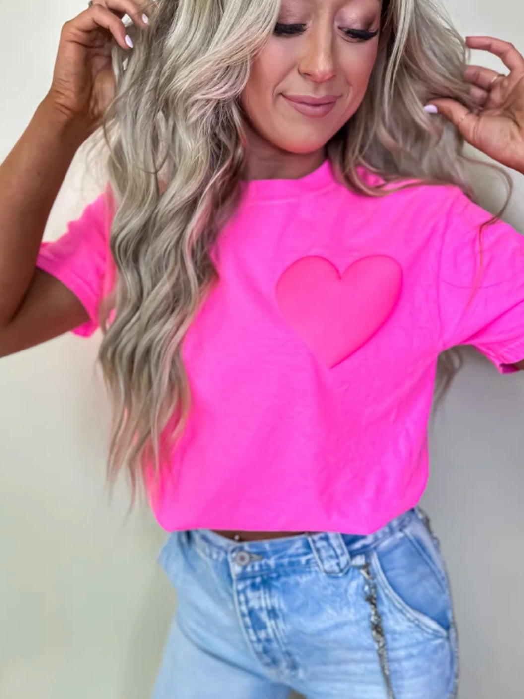 Pink Puff Heart Tee