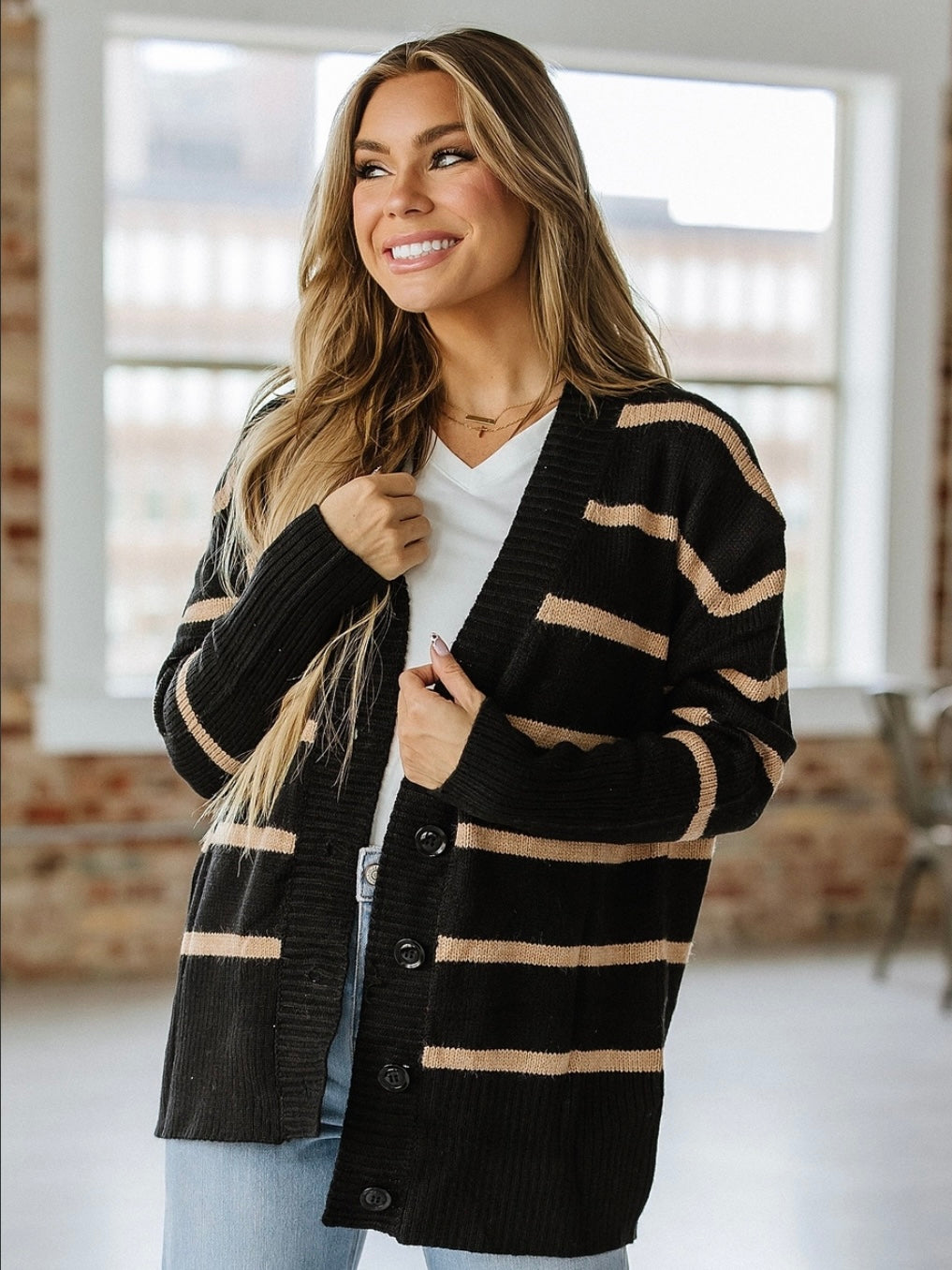 Midnight Stripe Cardigan