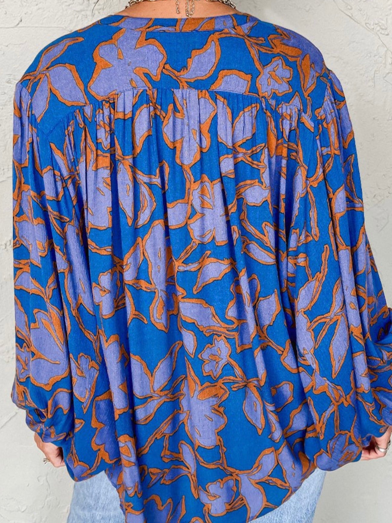 Cobalt Bloom Blouse