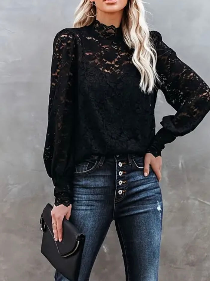 Black Night Lace Top