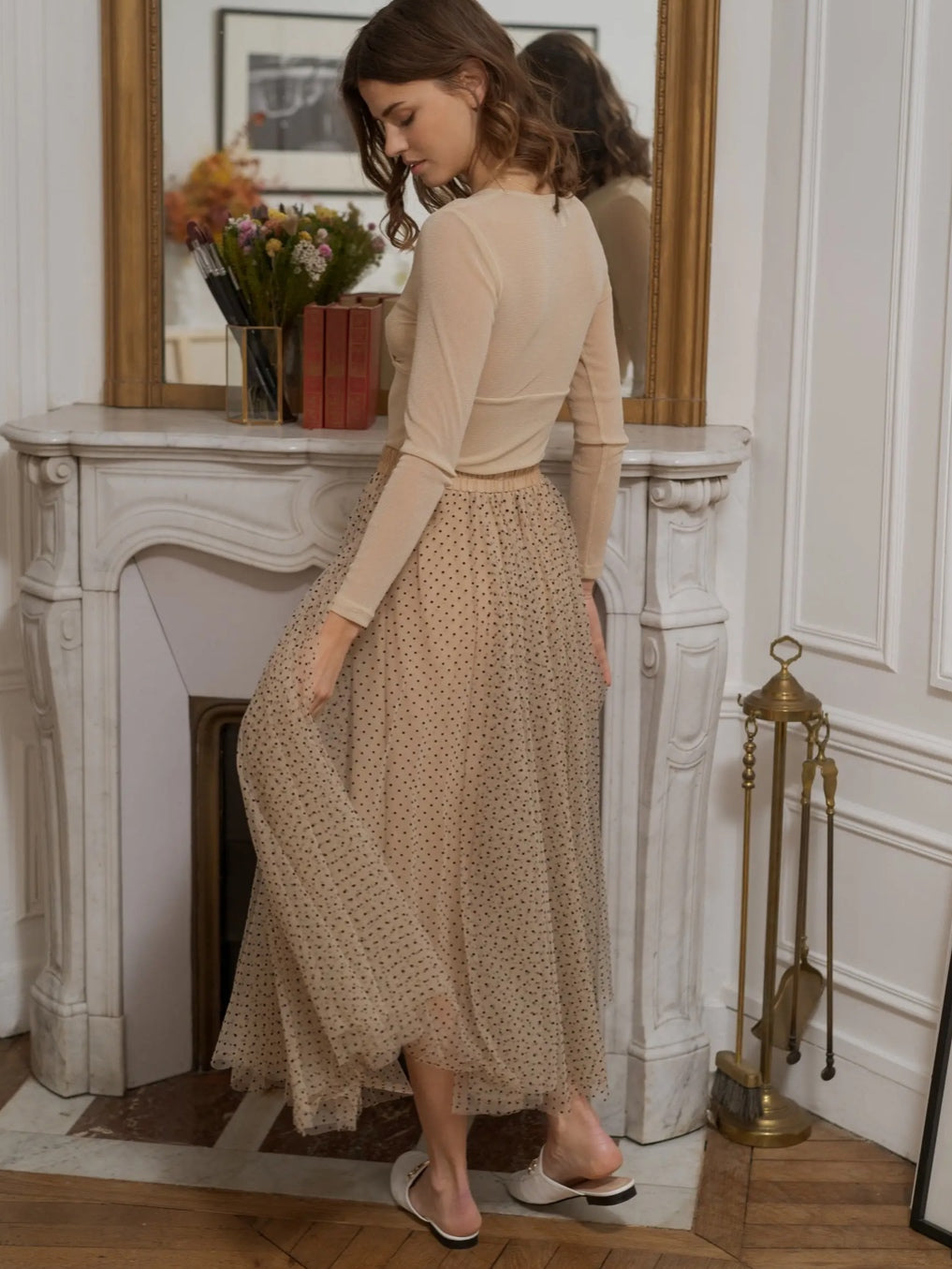 Aria Dotted Tulle Skirt