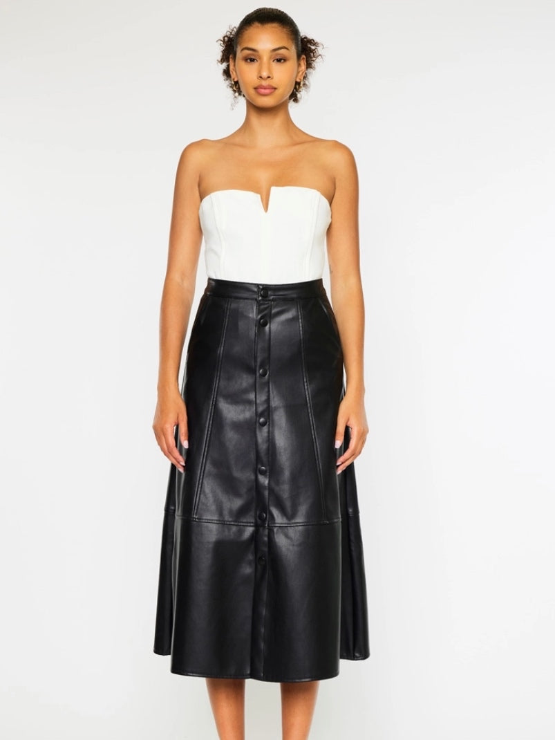 Charlie Faux Leather Skirt