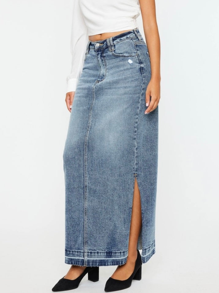 Miami Maxi Denim Skirt
