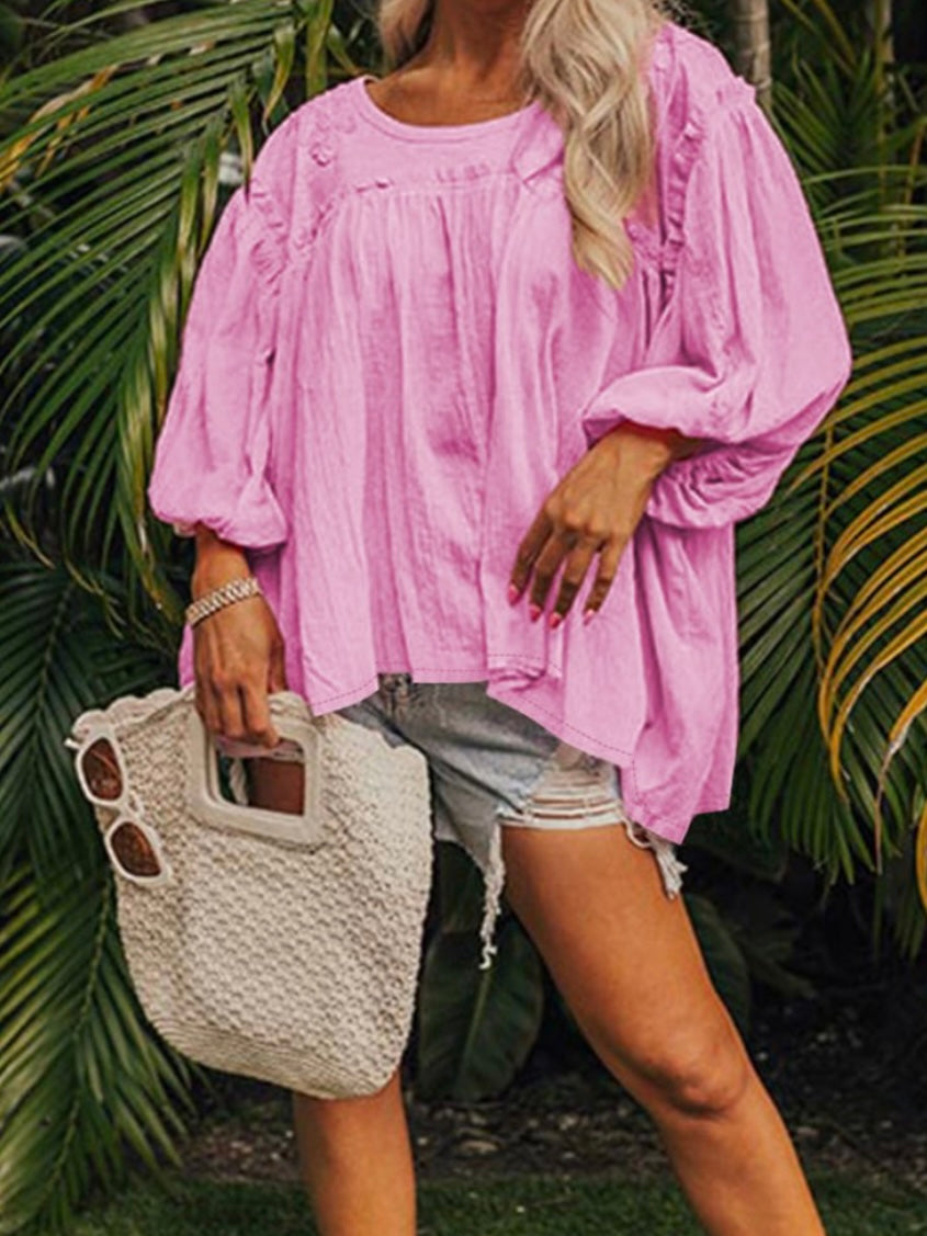 Monaco Pink Boho Blouse