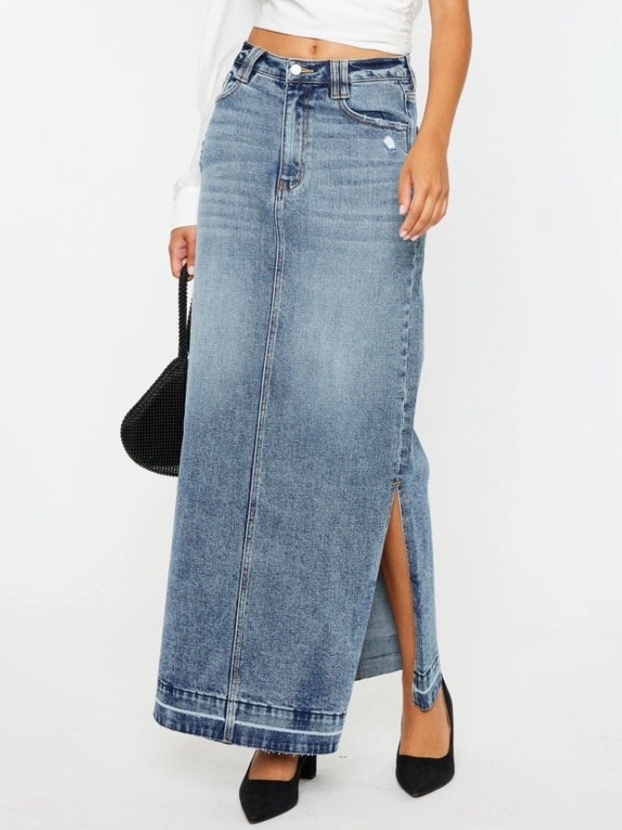 Miami Maxi Denim Skirt