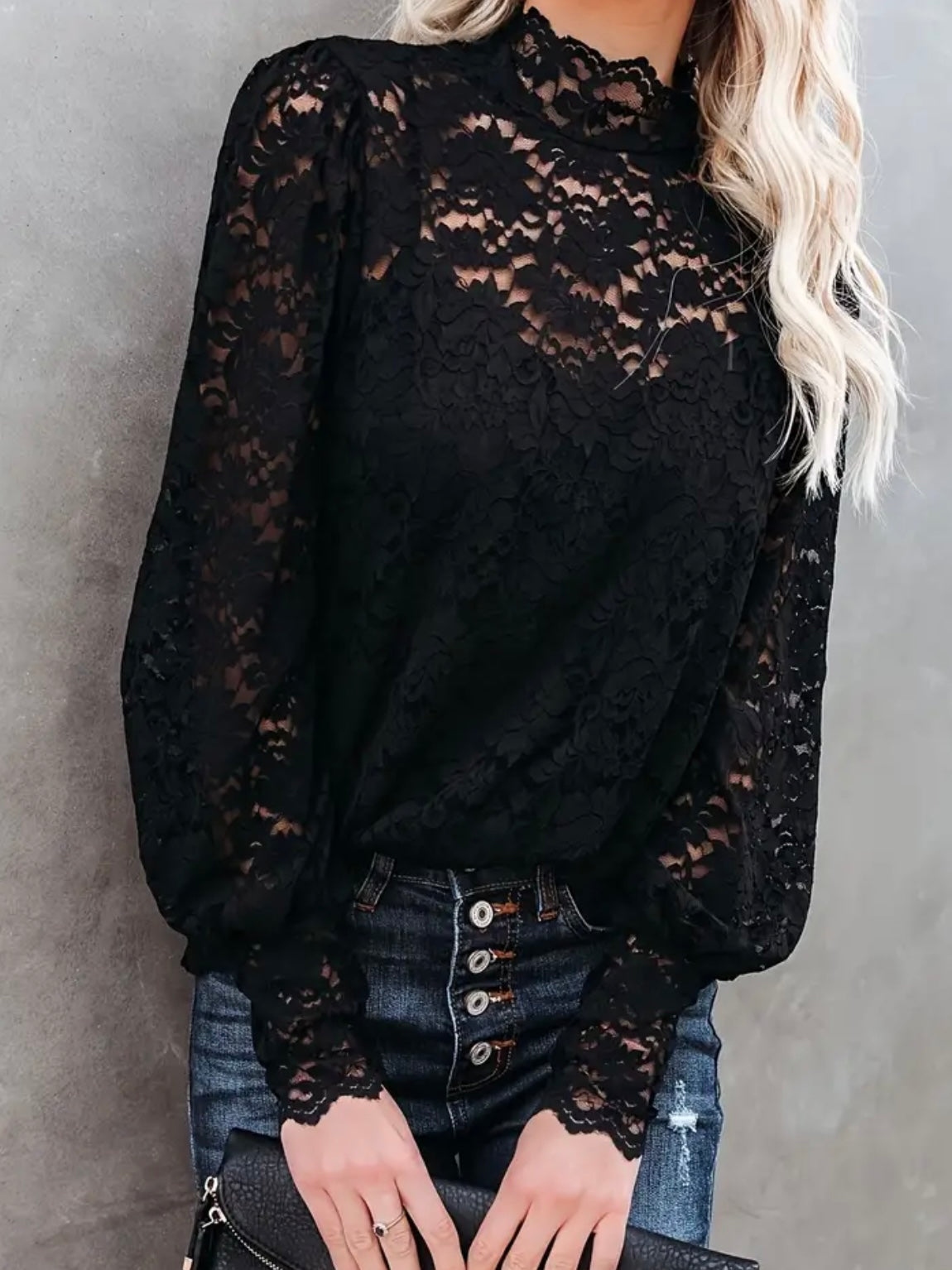 Black Night Lace Top