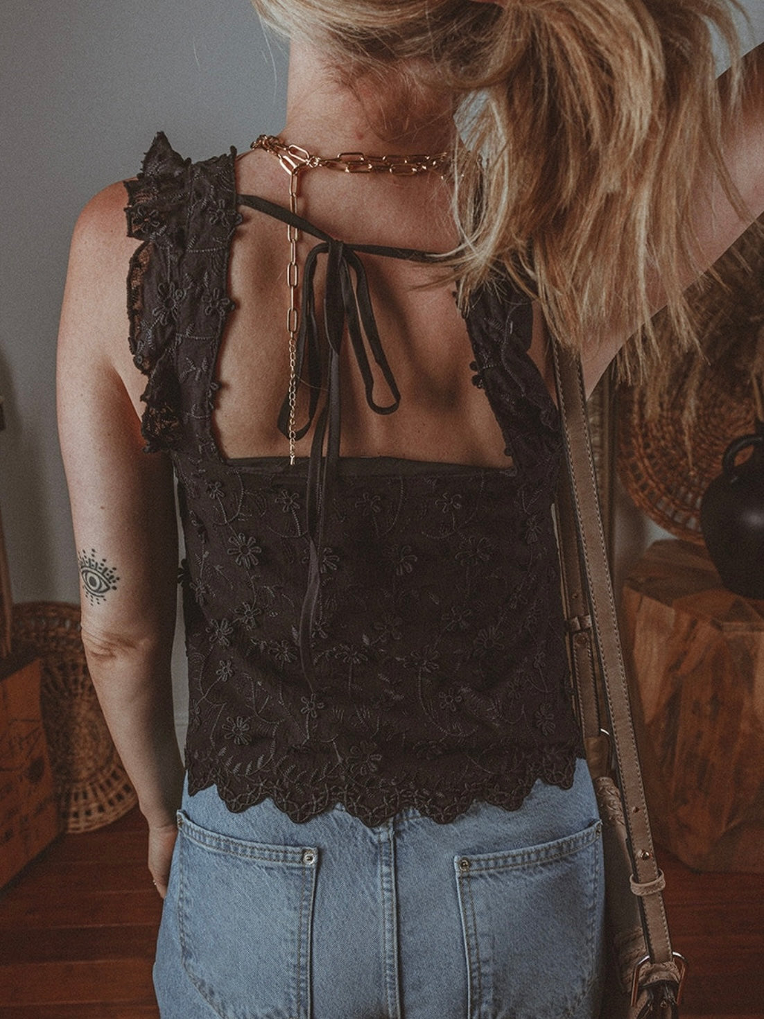 Midnight Lace Camisole Tank