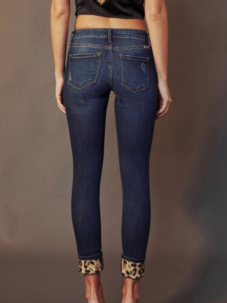 Distressed Leopard Jeans by Kancan