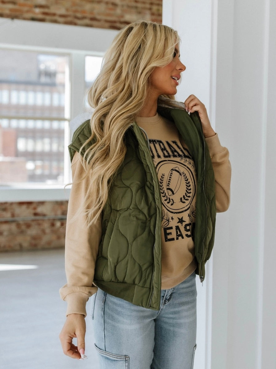 Quinn Quilted Hooded Vest