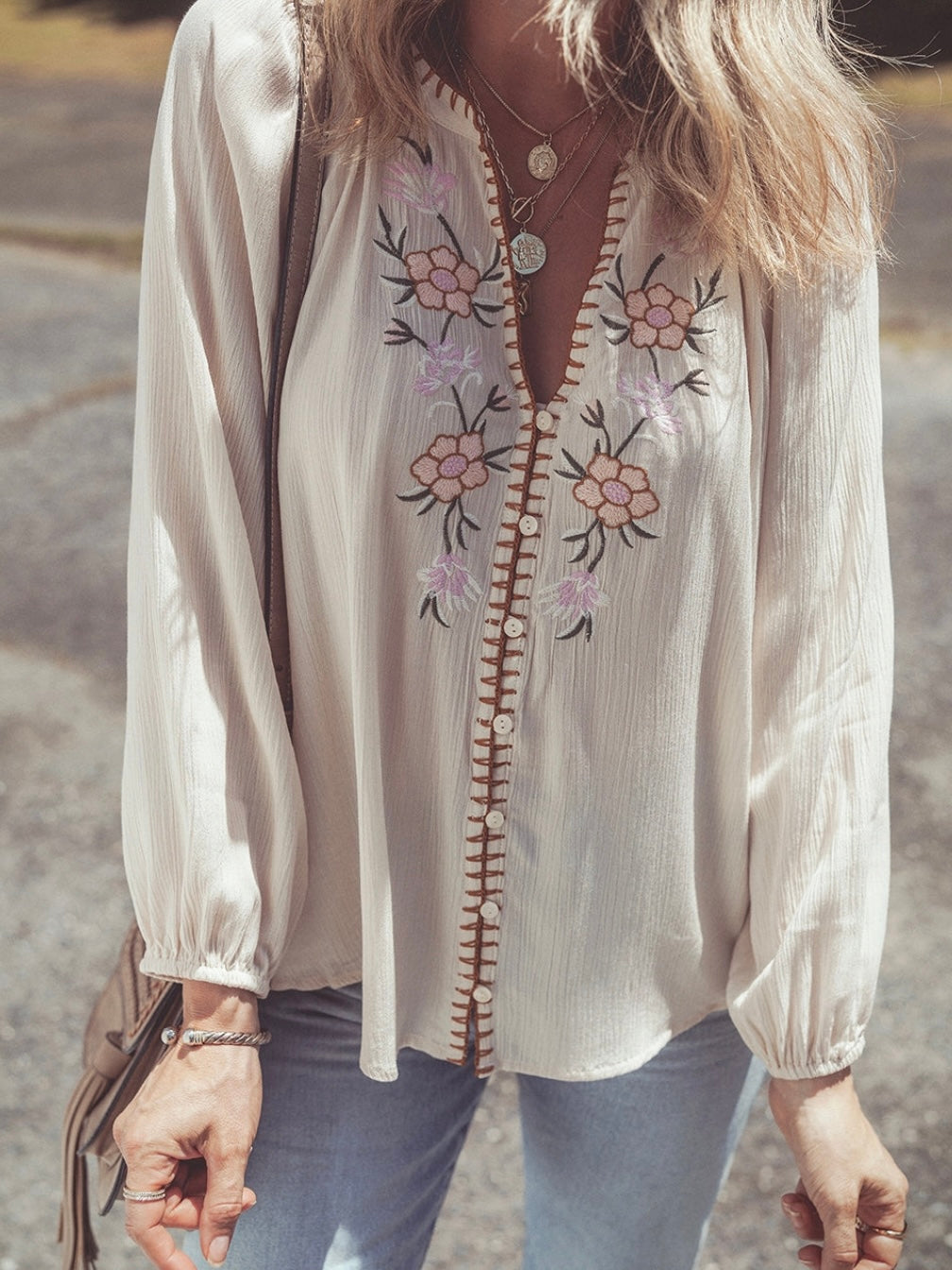 Blossom Breeze Embroidered Top