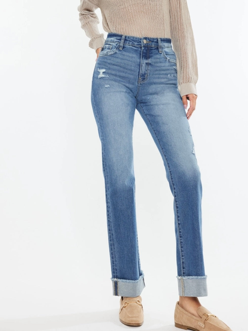Trish High Rise Straight Leg Kancan Jeans